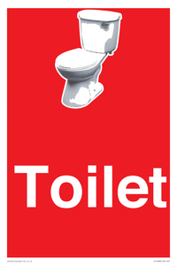 Toilet Dementia Friendly Sign Red